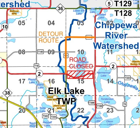 CSAH 2 Road Detour (10-22-24)